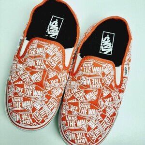 VANS / Slip-Er 2 Quilted Slipper Slip-on Sneaker Shoe Red & White Logo Sz 9.5
